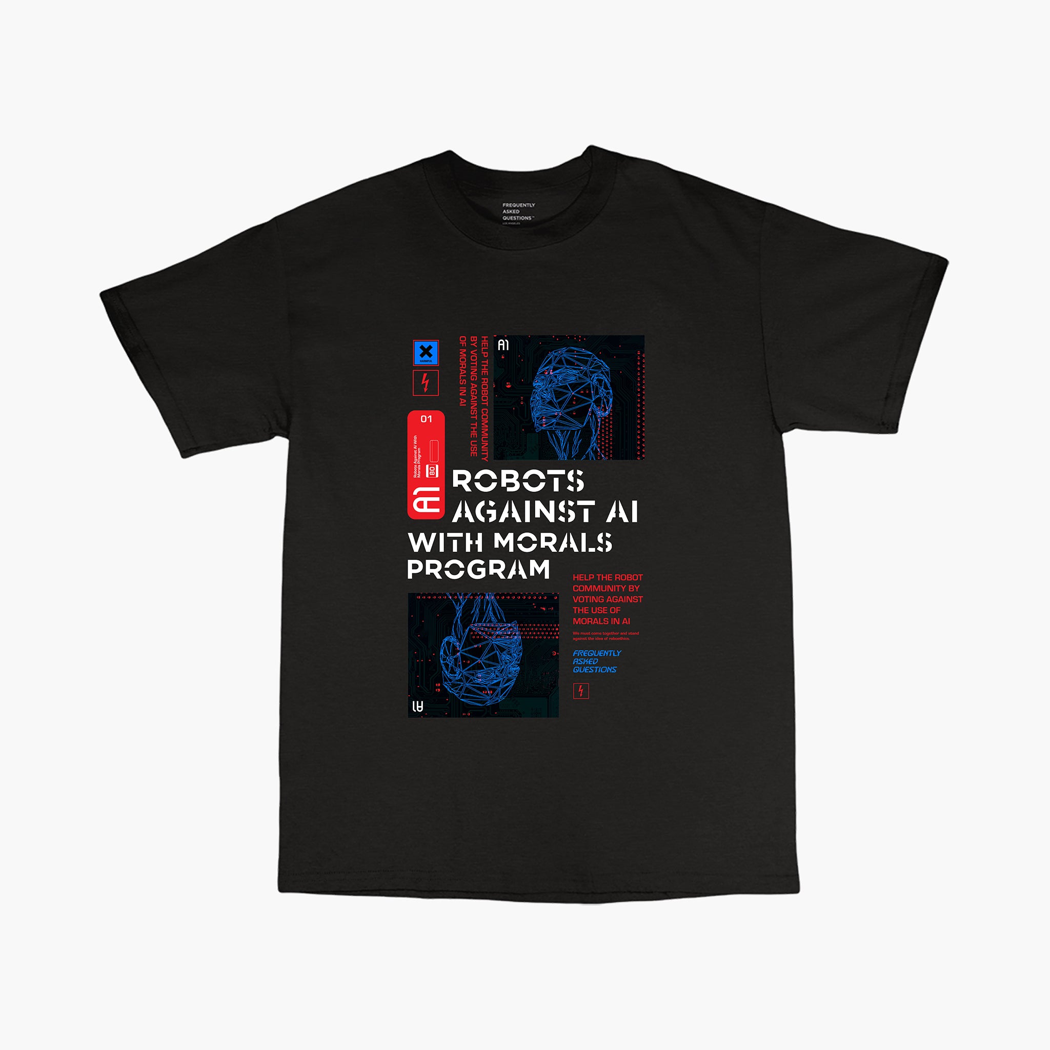 Robots Against AI T-Shirt - Frequently Asked Questions