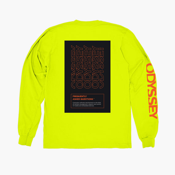 Odyssey Long Sleeve T-Shirt - Frequently Asked Questions